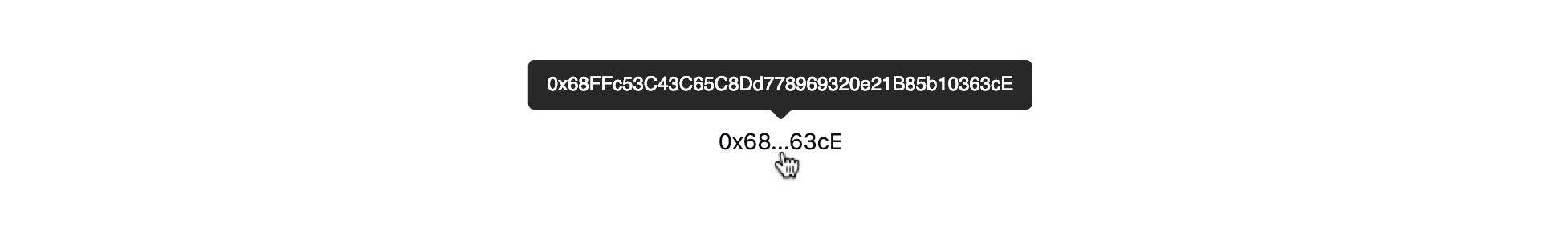 使用decentralandUI提示信息显示完整地址